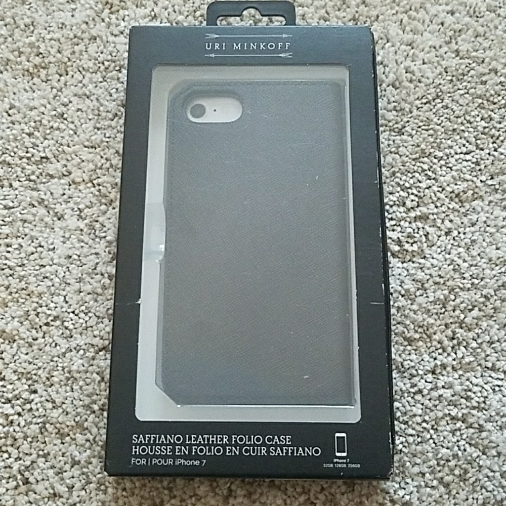 URI MINKOFF SAFFIANO LEATHER FOLIO CASE iPhone -7